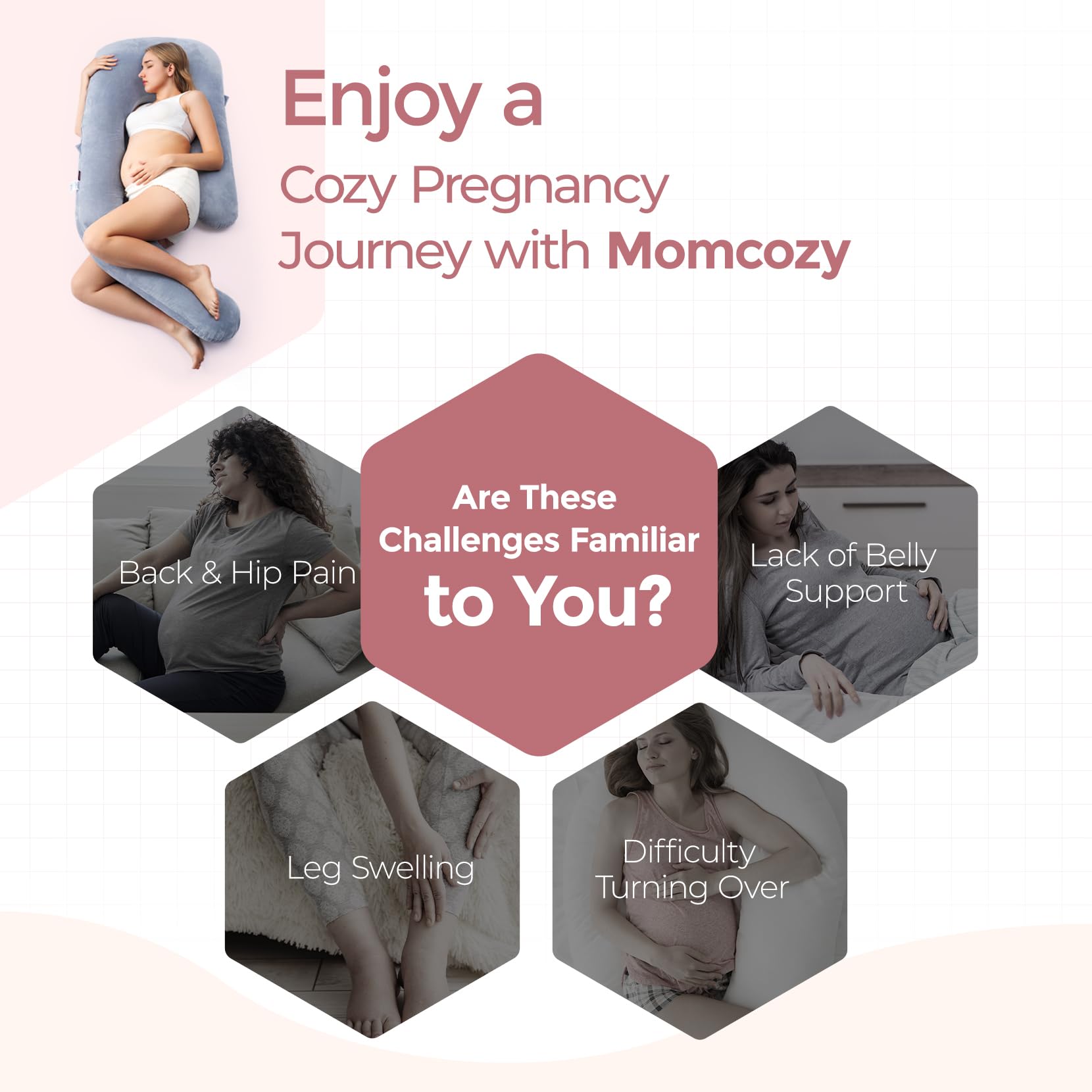 Momcozy U Pro promotes natural spinal alignment for restful nights