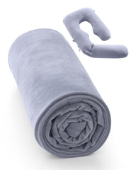 Momcozy U Pro velvet pillowcase full view shows luxurious texture for comfortable sleep.