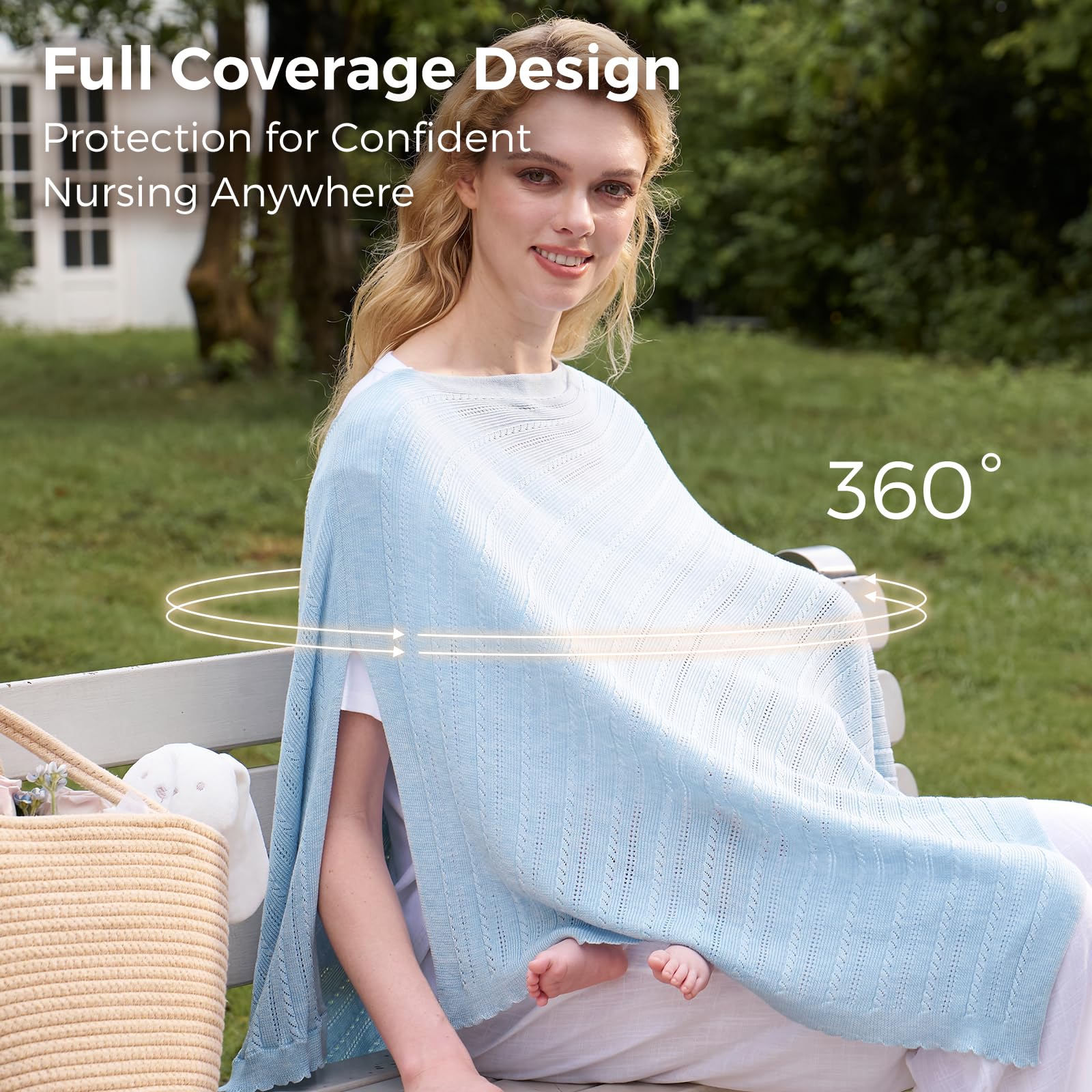 Momcozy Ultra-Light Nursing Cover versatile scarf or pumping cover for outings.