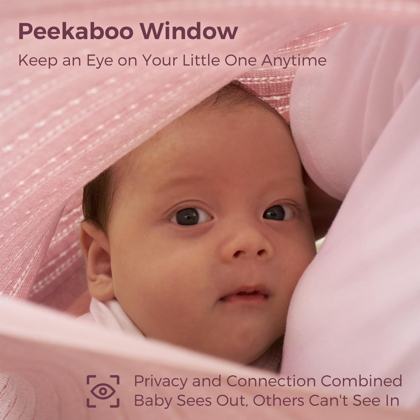Momcozy ultra-light nursing cover used as stroller cover for sun protection.