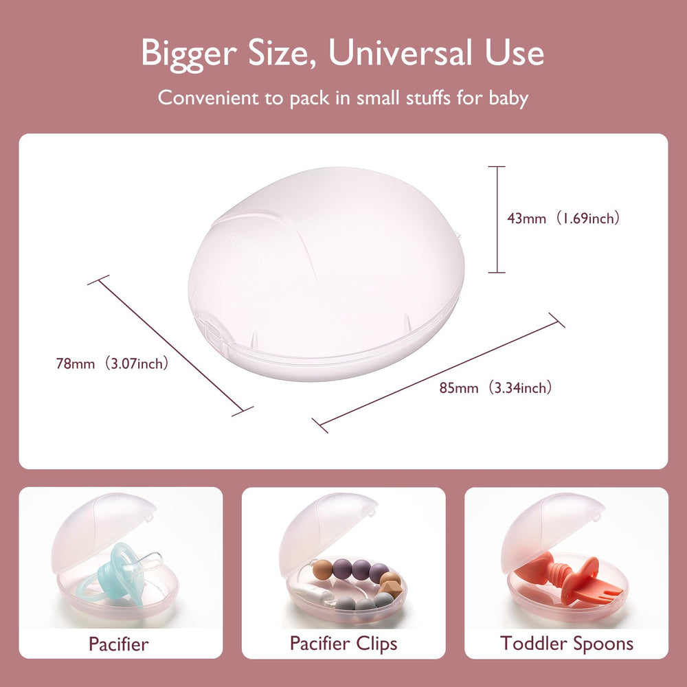 Momcozy Ultra-Thin Nipple Shields pink carry case open showing storage space