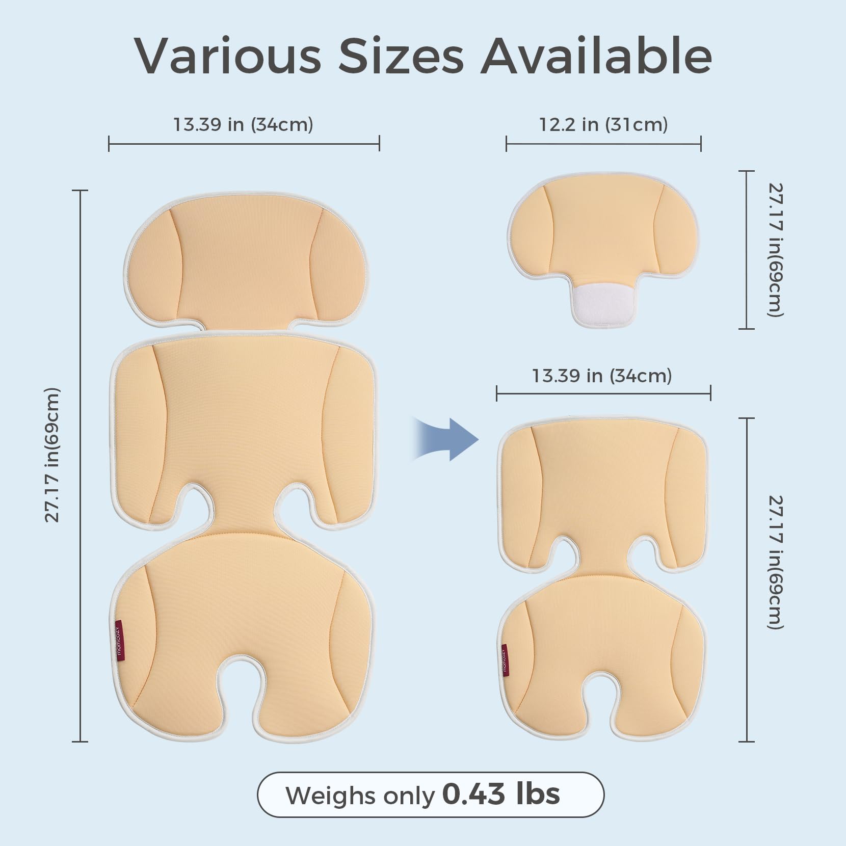 Momcozy universal fit with harness openings reduces slippage for stable rides.