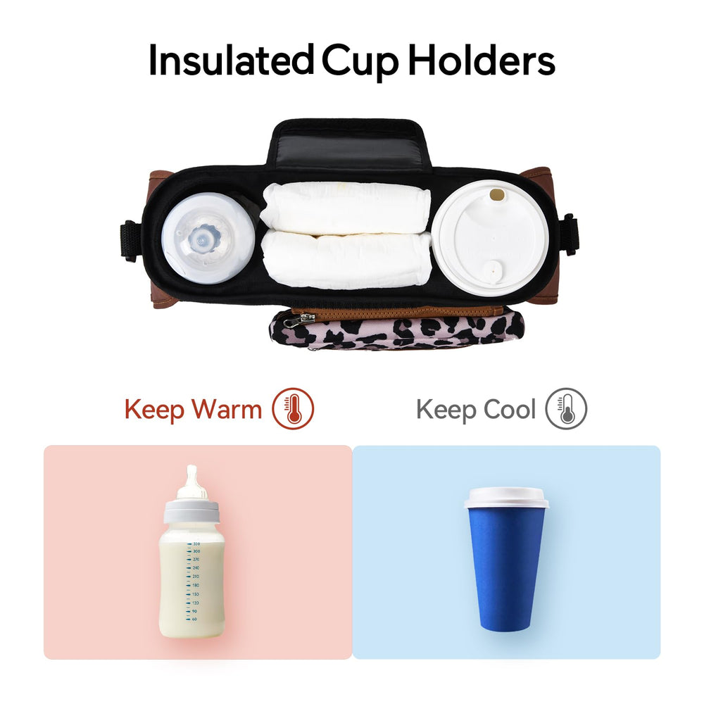 Momcozy anti-slip grip keeps the organizer stable on walks.