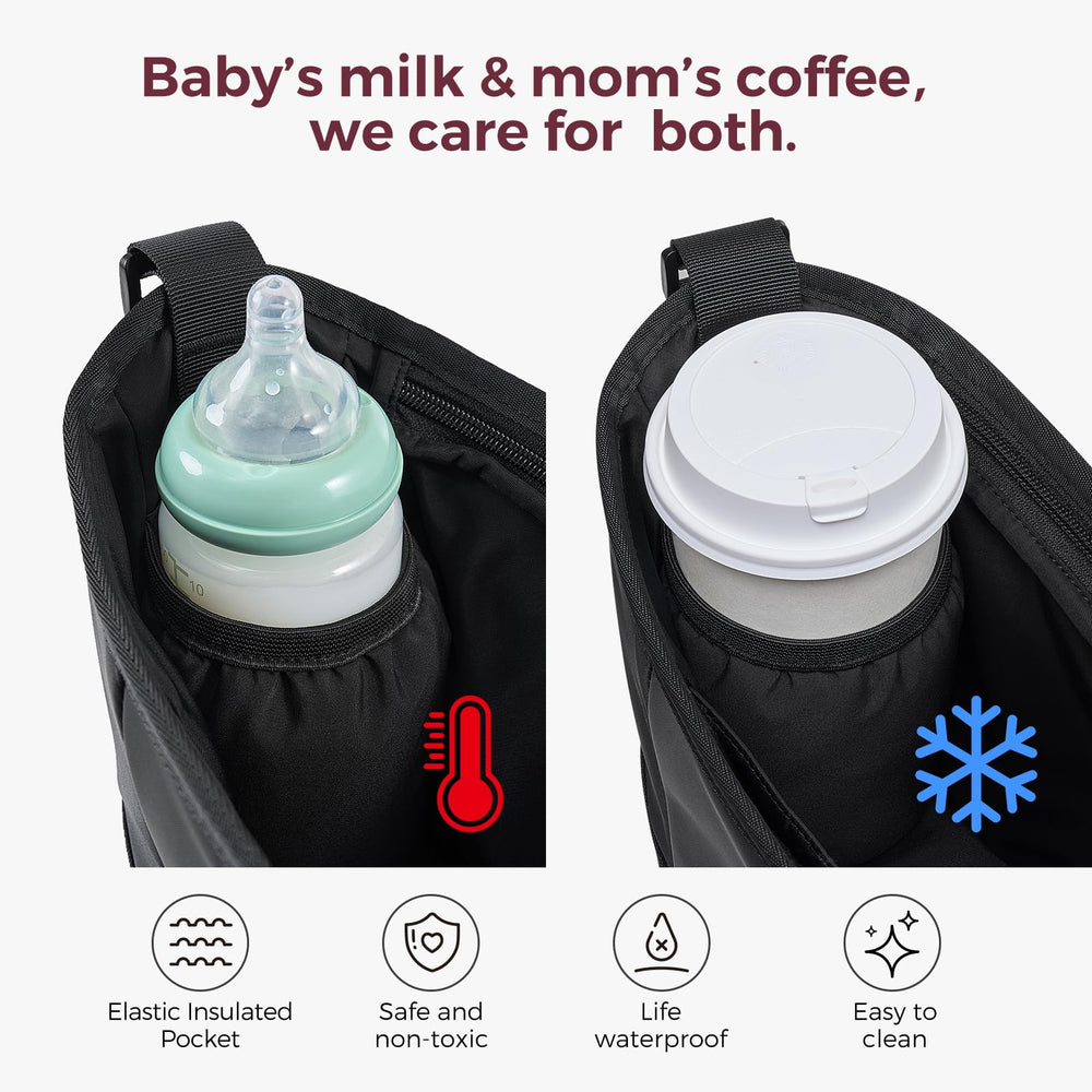 Momcozy detachable mini pouch provides grab-and-go storage for essentials.