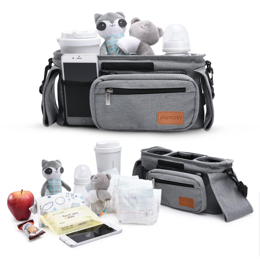 Momcozy universal stroller organizer detachable phone bag keeps your phone secure and accessible.