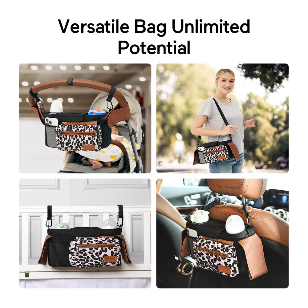 Momcozy detachable phone bag for quick access during strolls.