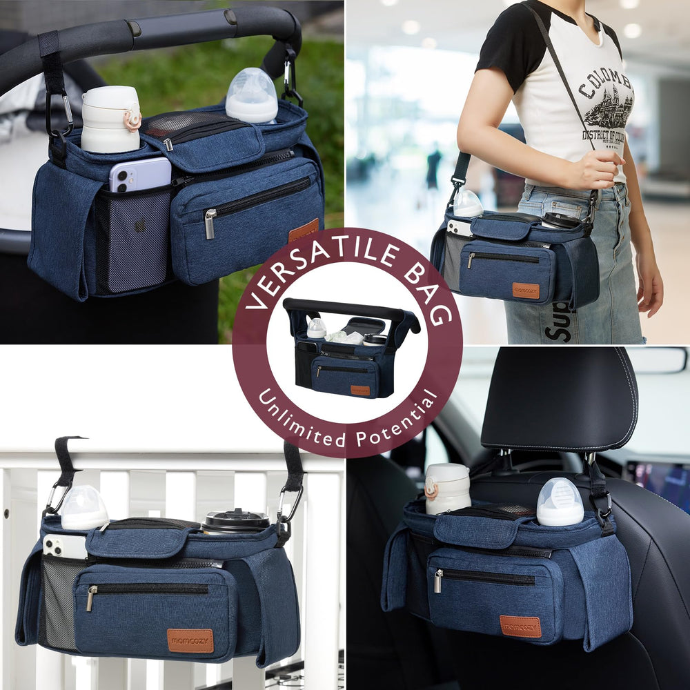 Momcozy organizer with detachable wristlet pocket for quick grab-and-go
