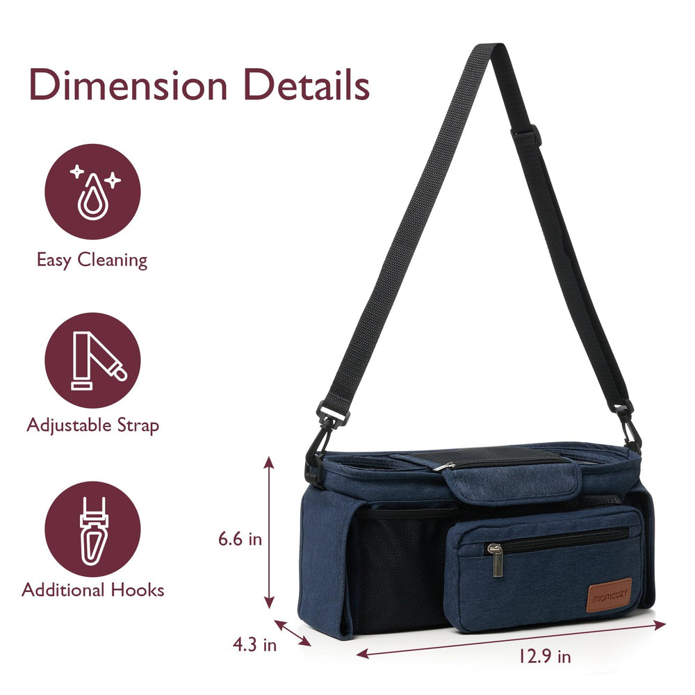 Momcozy stroller organizer easy-clean surface for quick maintenance