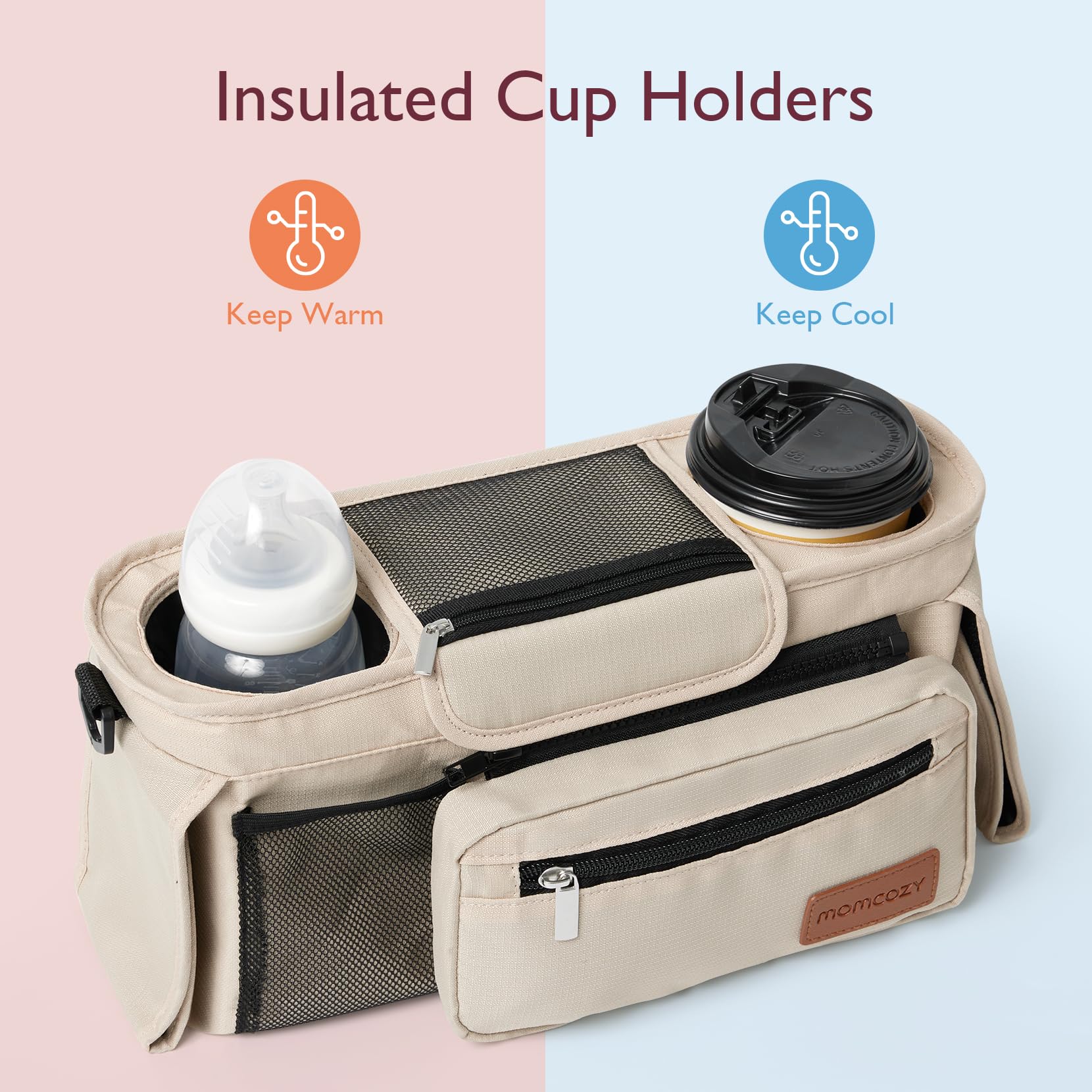 Momcozy universal stroller organizer easy to clean and maintain after outings