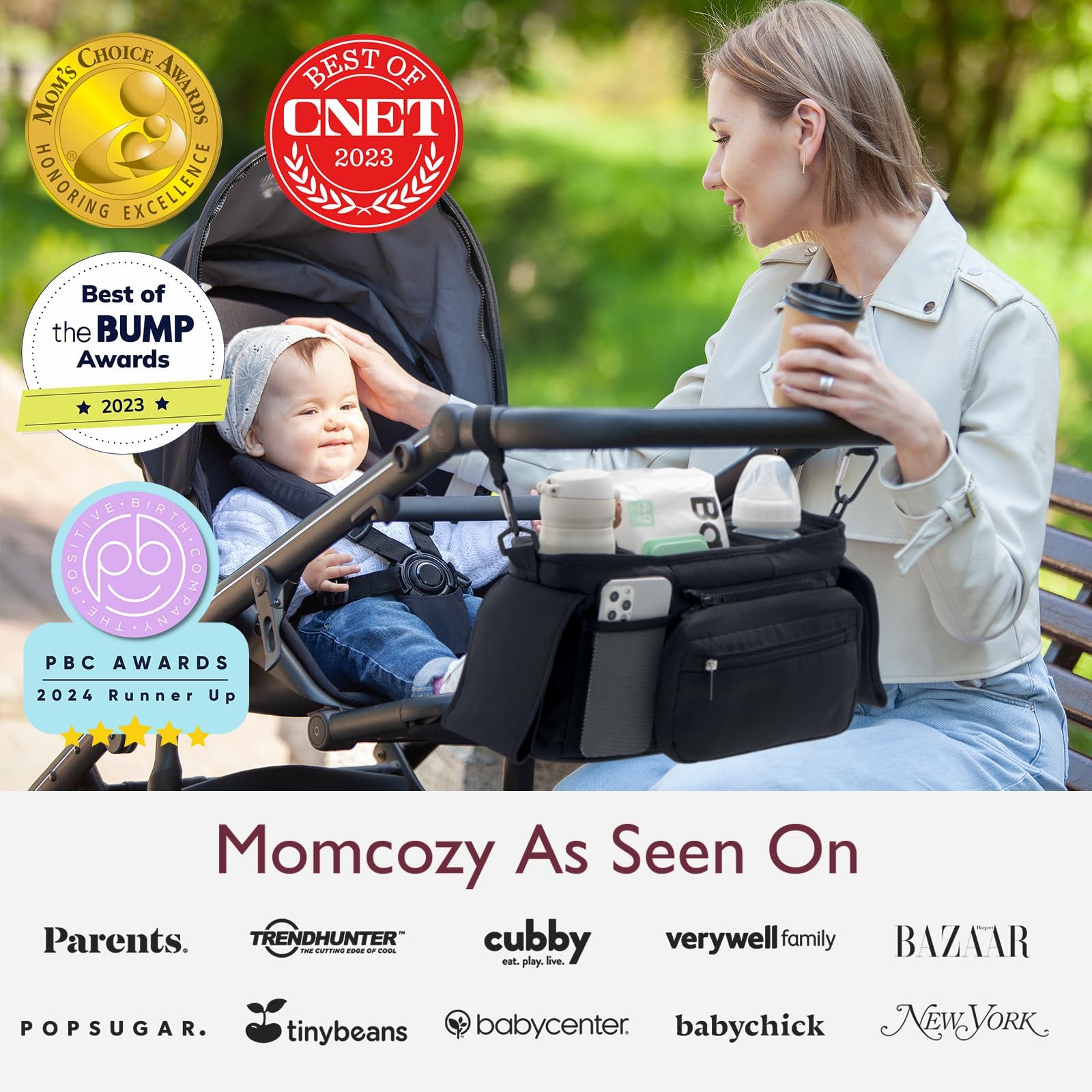 Momcozy organizer shows large capacity for essentials.