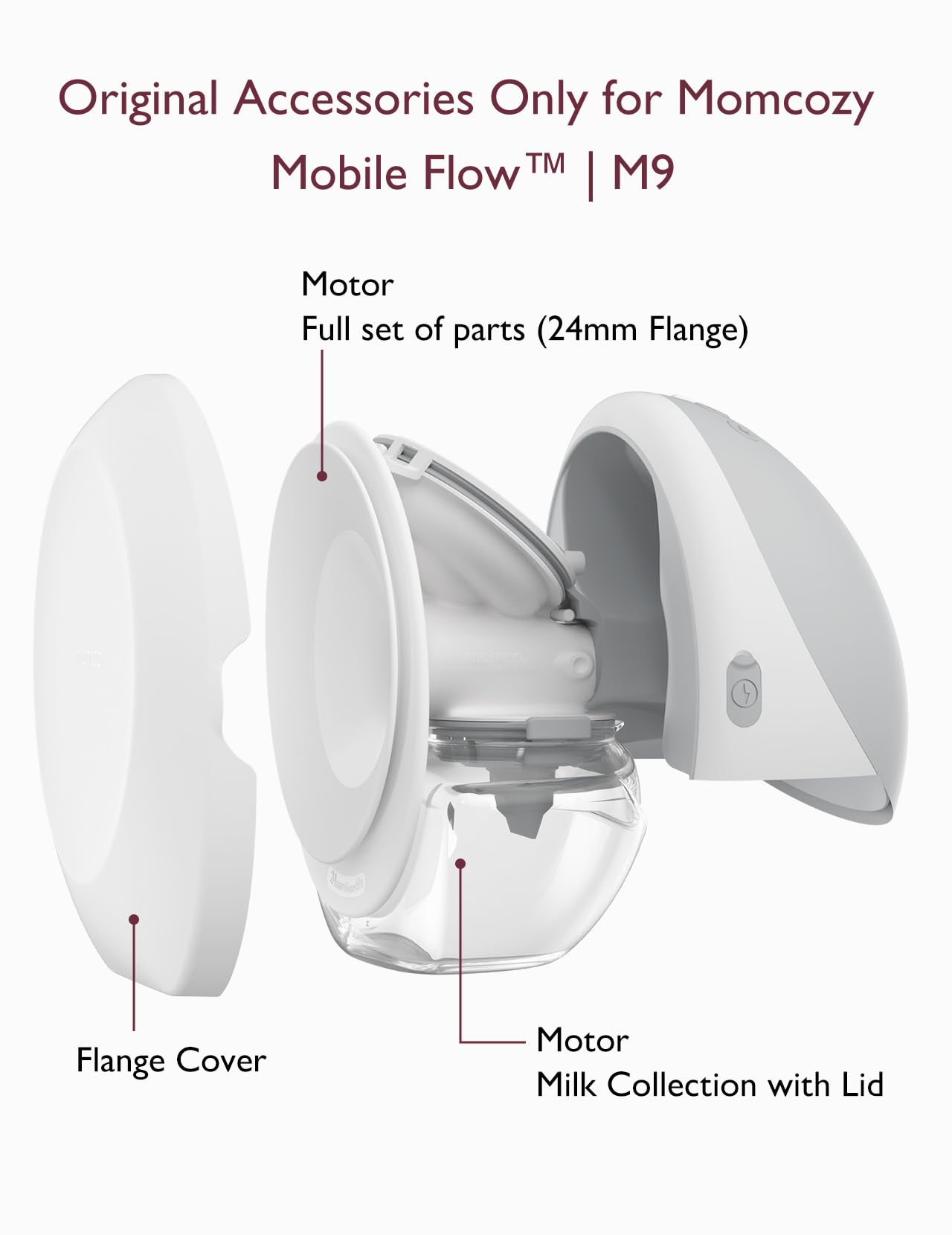 Momcozy Upgraded M9 valve for smooth milk flow and secure fit.