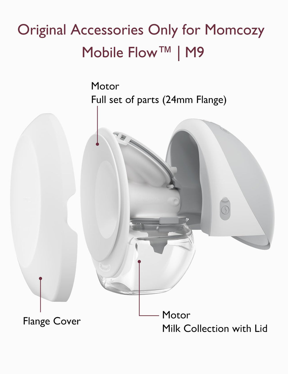 Momcozy Upgraded M9 valve for smooth milk flow and secure fit.