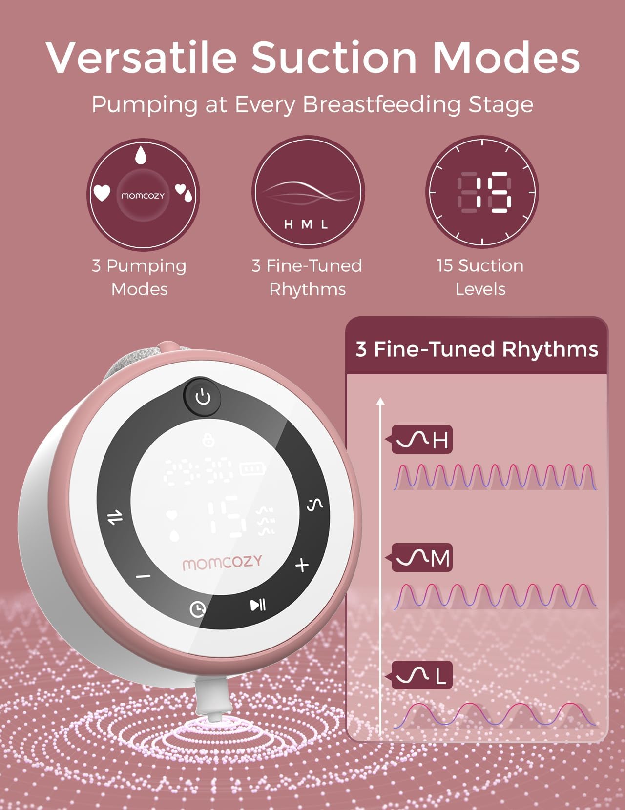 Momcozy V1 Pro quiet motor during nighttime pumping sessions.