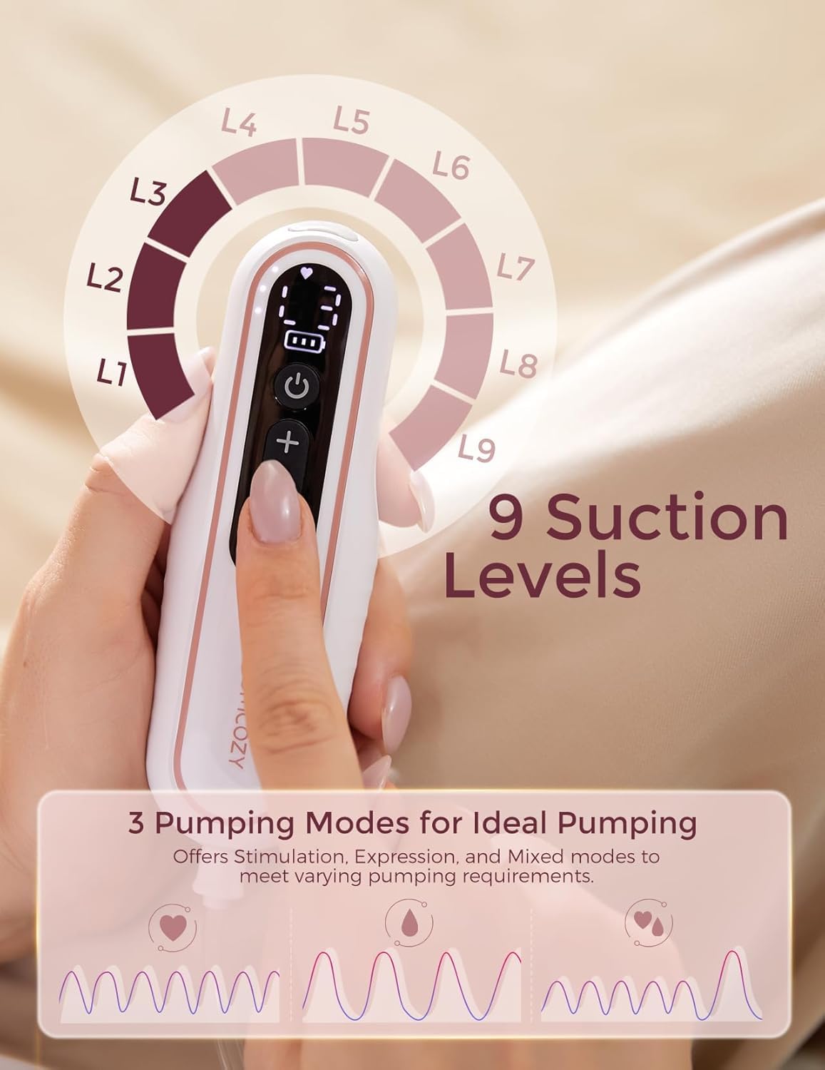 Momcozy V2 Pro operates at whisper-quiet 45 dB during pumping