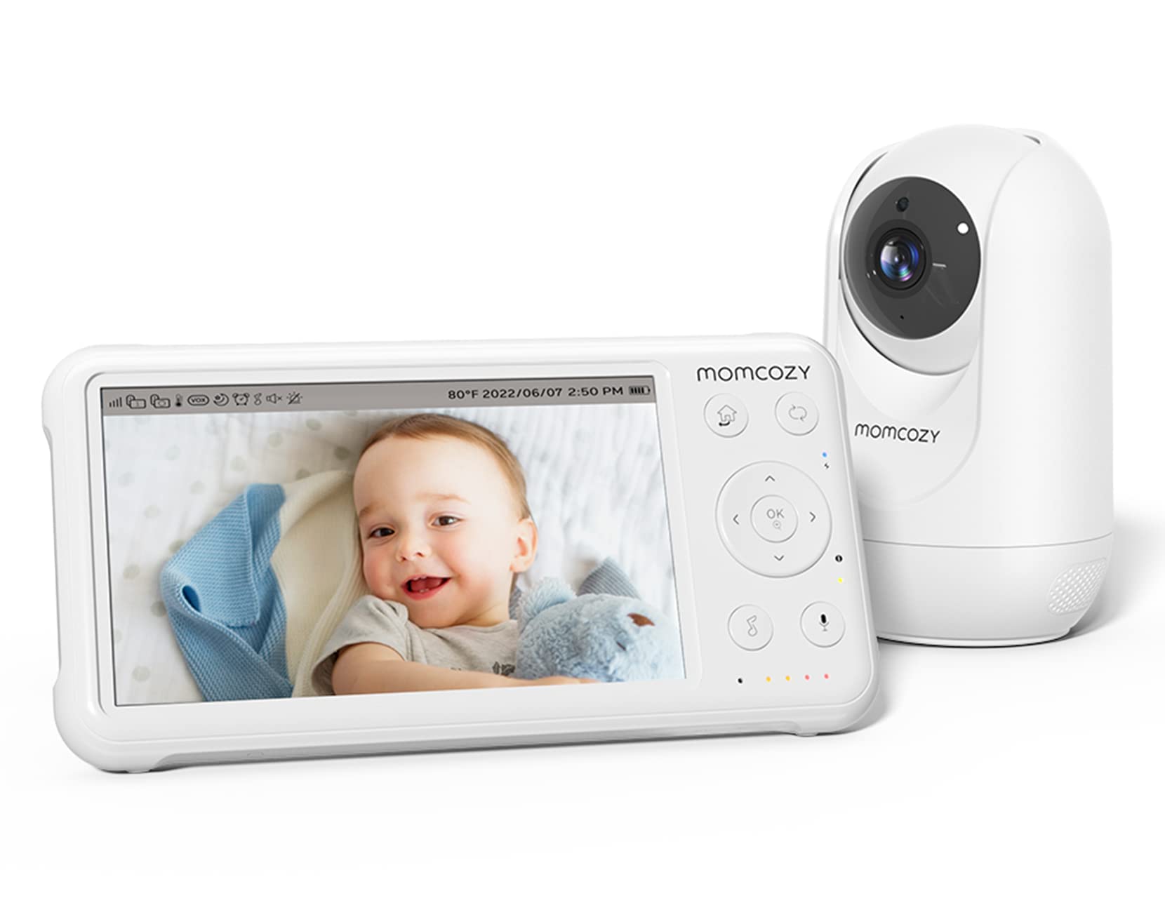 Momcozy Video Baby Monitor 1080p display for crystal-clear viewing.