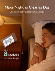 Momcozy Video Baby Monitor infrared night vision for clear dark-room viewing.