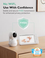 Momcozy Video Baby Monitor non-WiFi connection for private, safe monitoring.
