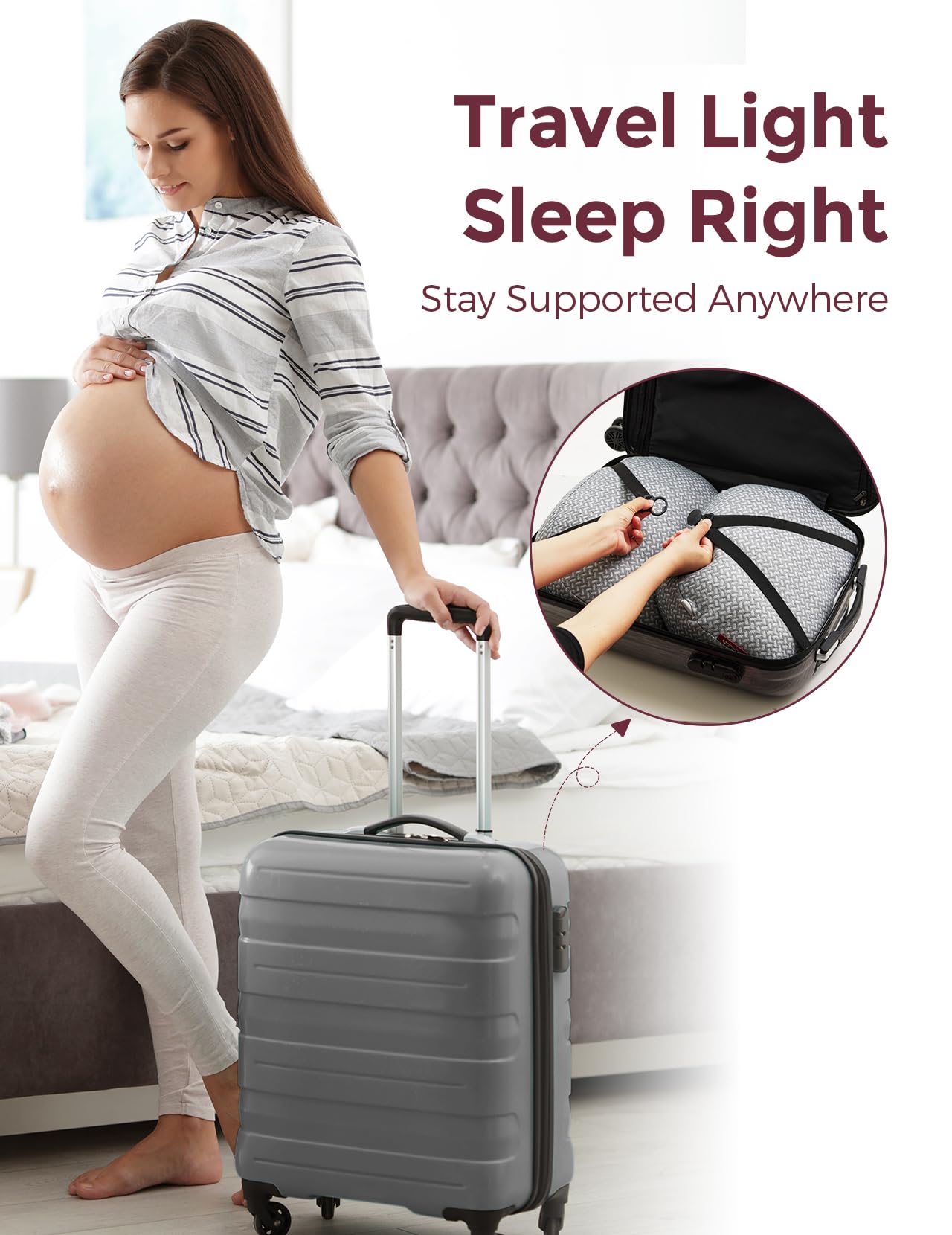 Momcozy W Shape pillow highlights 30-degree slope for closer body alignment.
