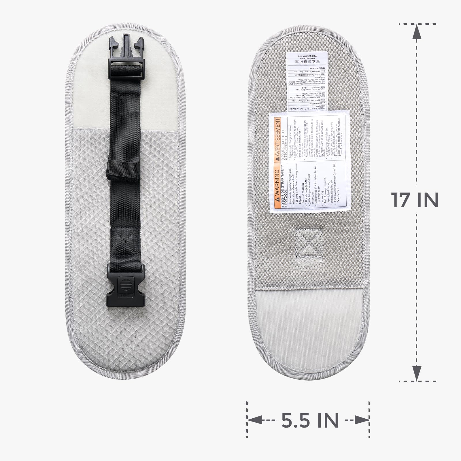 Momcozy Belt Extender extends waist up to 61 inches for a comfortable fit.