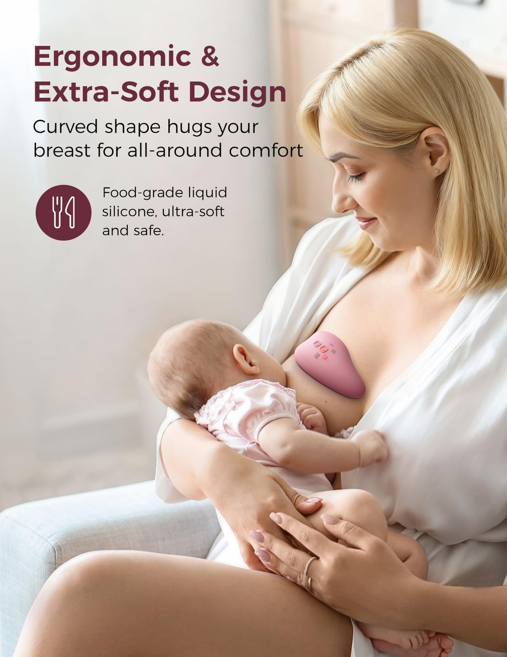 Compact design of Momcozy massager for easy breast massage