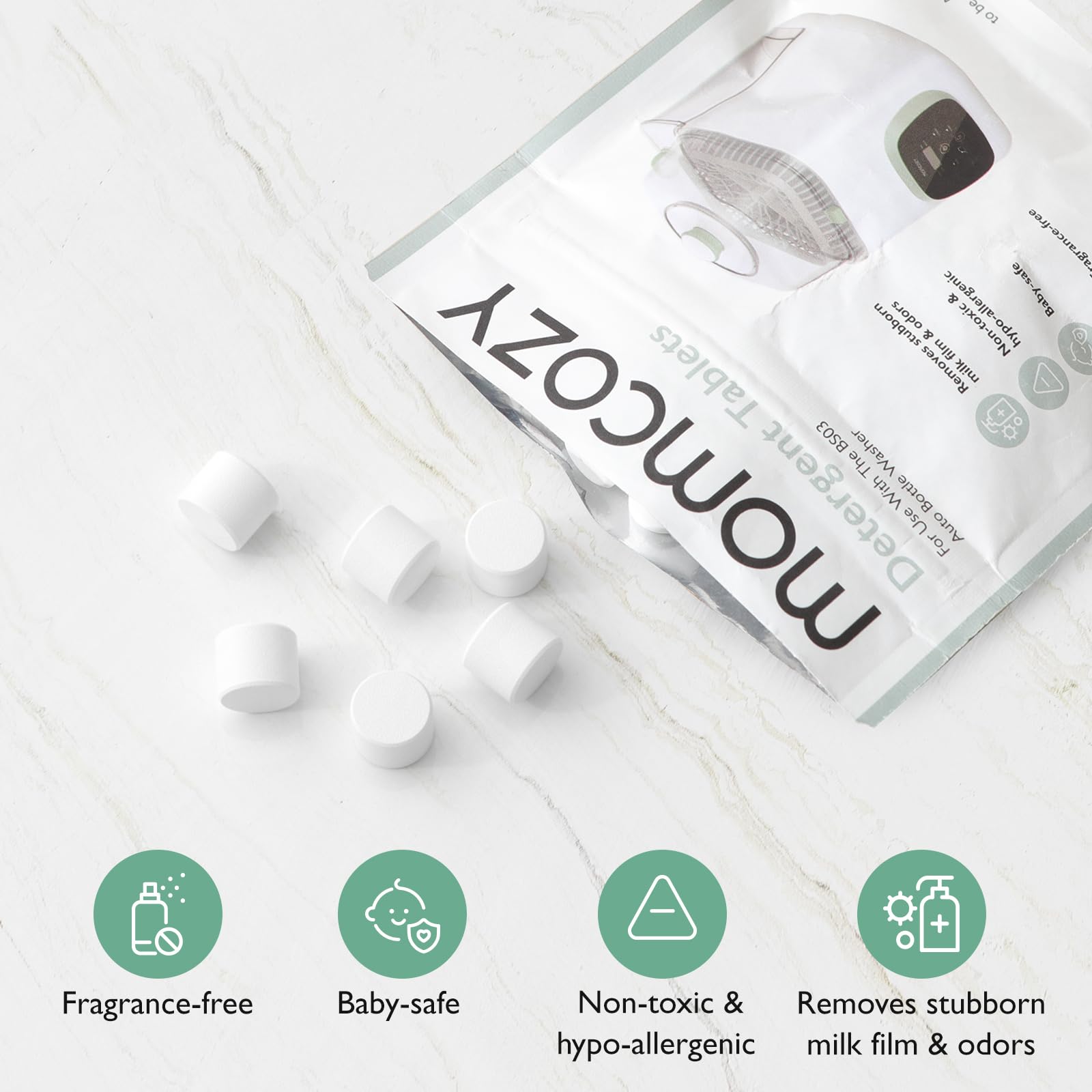 Baby-safe tablets for worry-free everyday use.