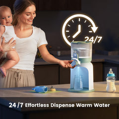 Momcozy keeps water warm 24/7 for bottle prep