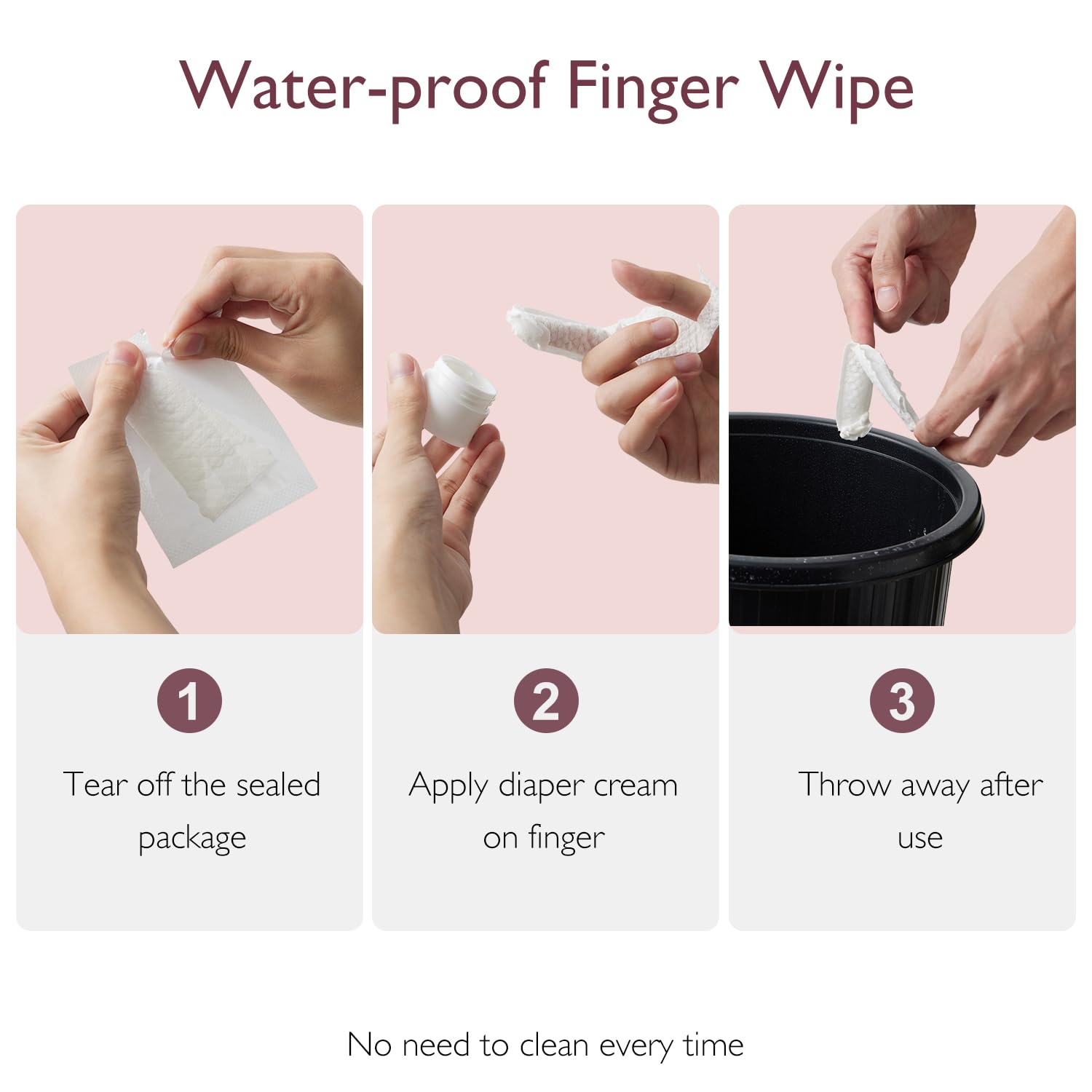 Momcozy waterproof finger sleeve protects hands during use.