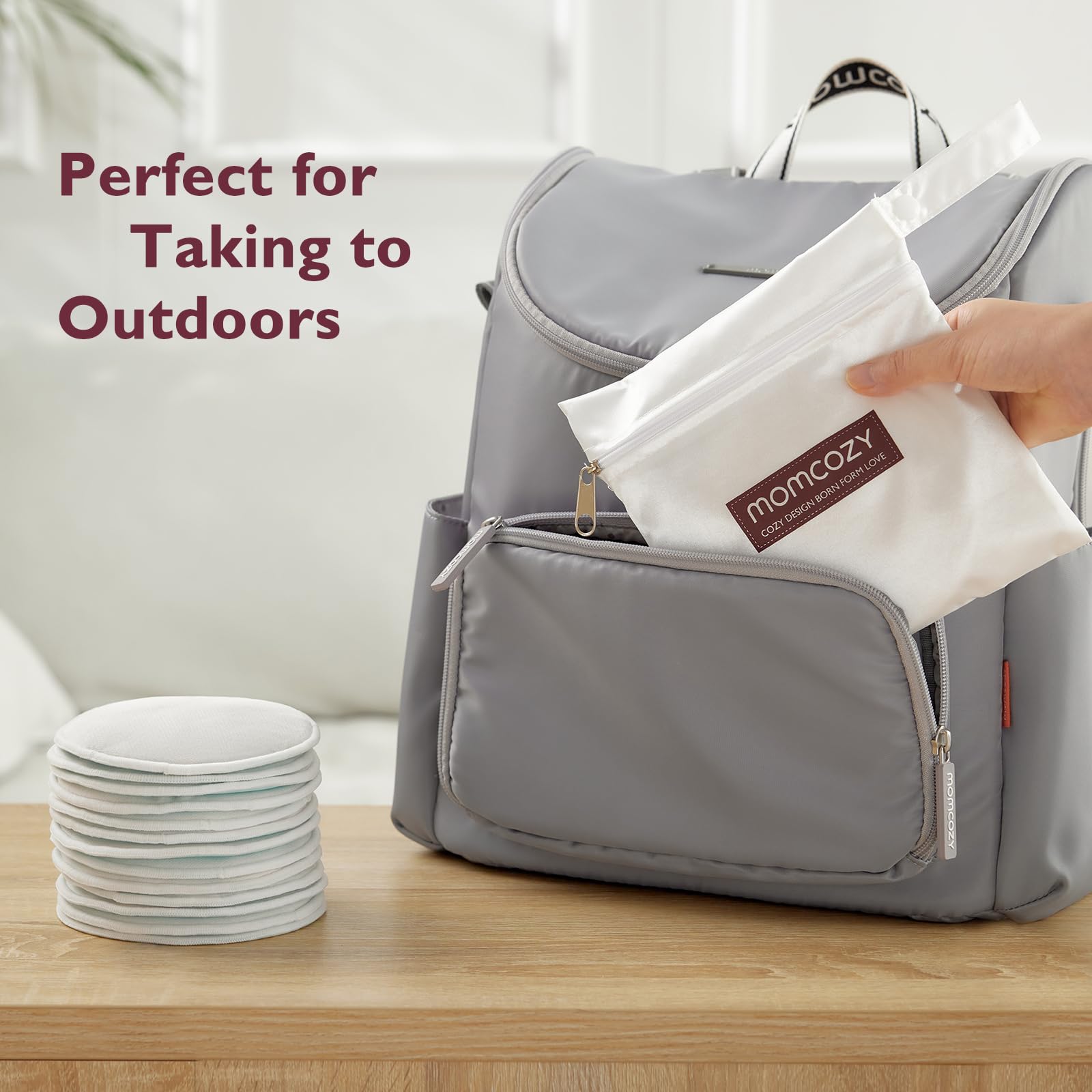 Momcozy waterproof outer layer adds dry feel during wear