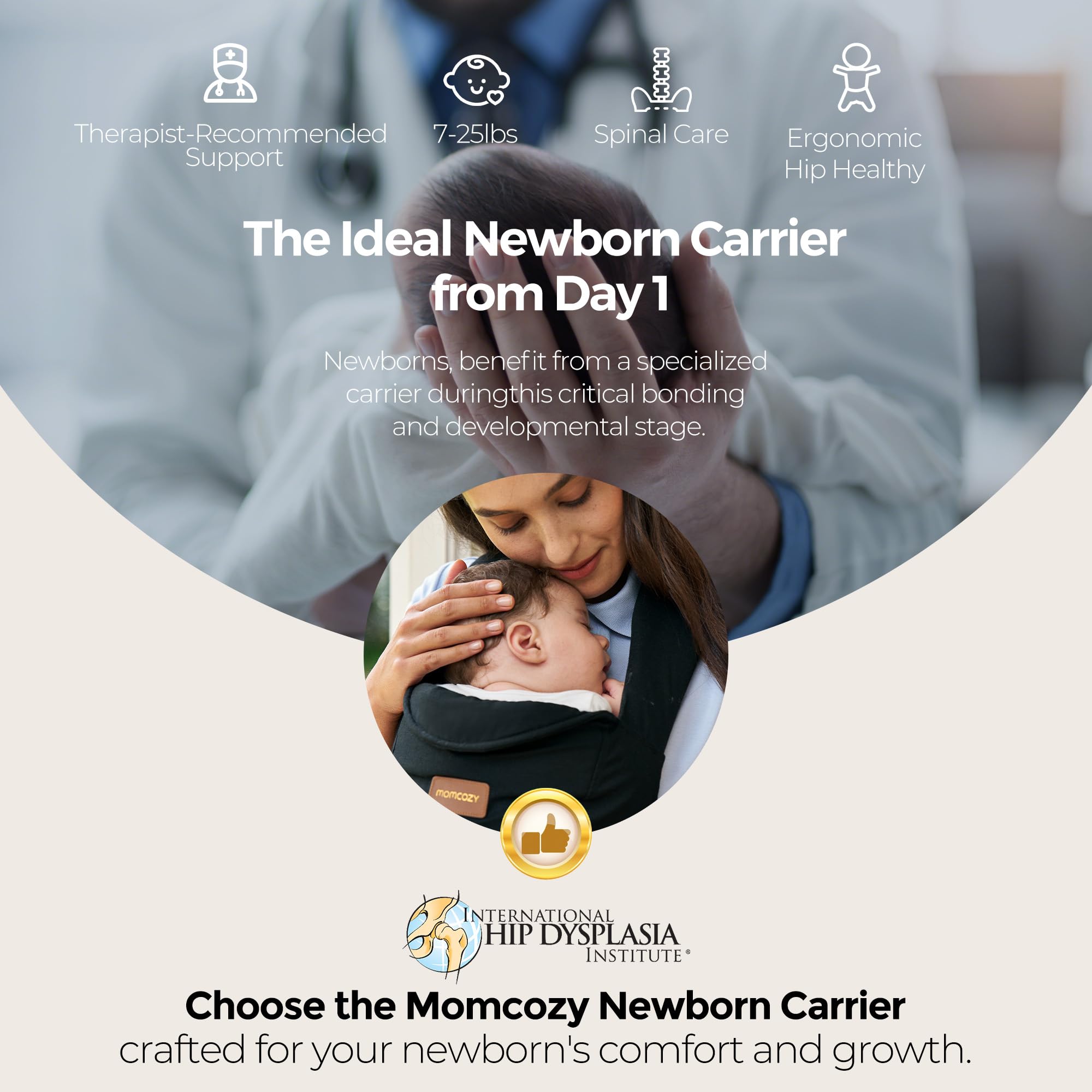 Momcozy WeeSnug adjustable waistband ensures a safe fit as baby grows