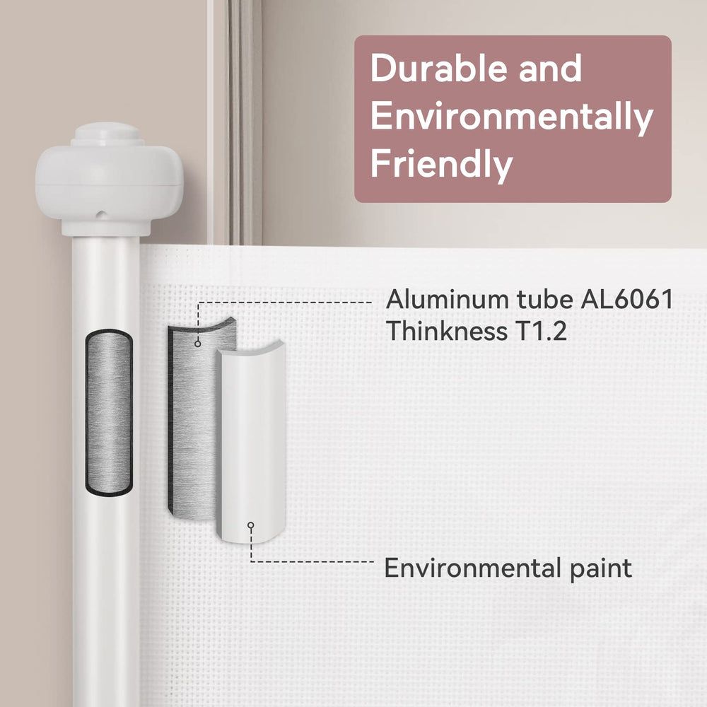 Momcozy adjustable width extension adapts to doorways up to 71 inches.