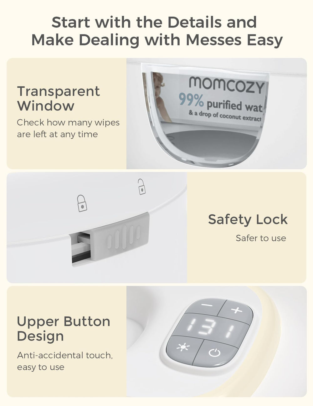 Momcozy wipe warmer easy to clean with weekly maintenance tips.