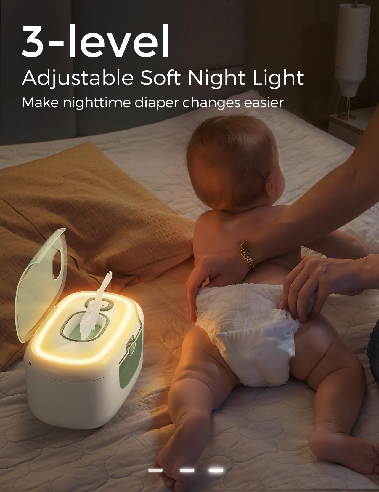 Momcozy wipe warmer dual seal design keeps wipes moist and fresh