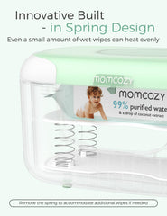 Momcozy wipe warmer open lid reveals large capacity for easy refills