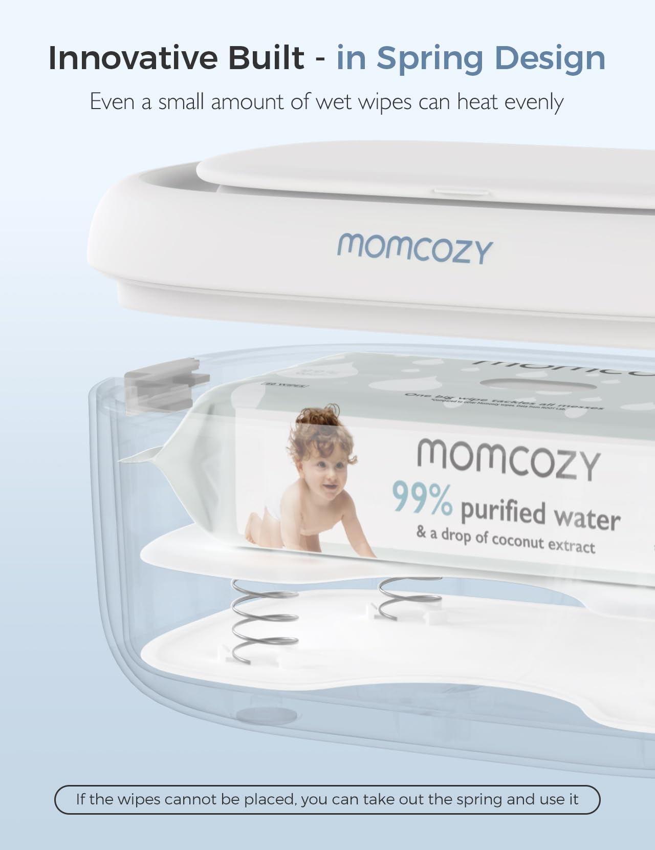 Momcozy wipe warmer night-light illuminates changing area softly