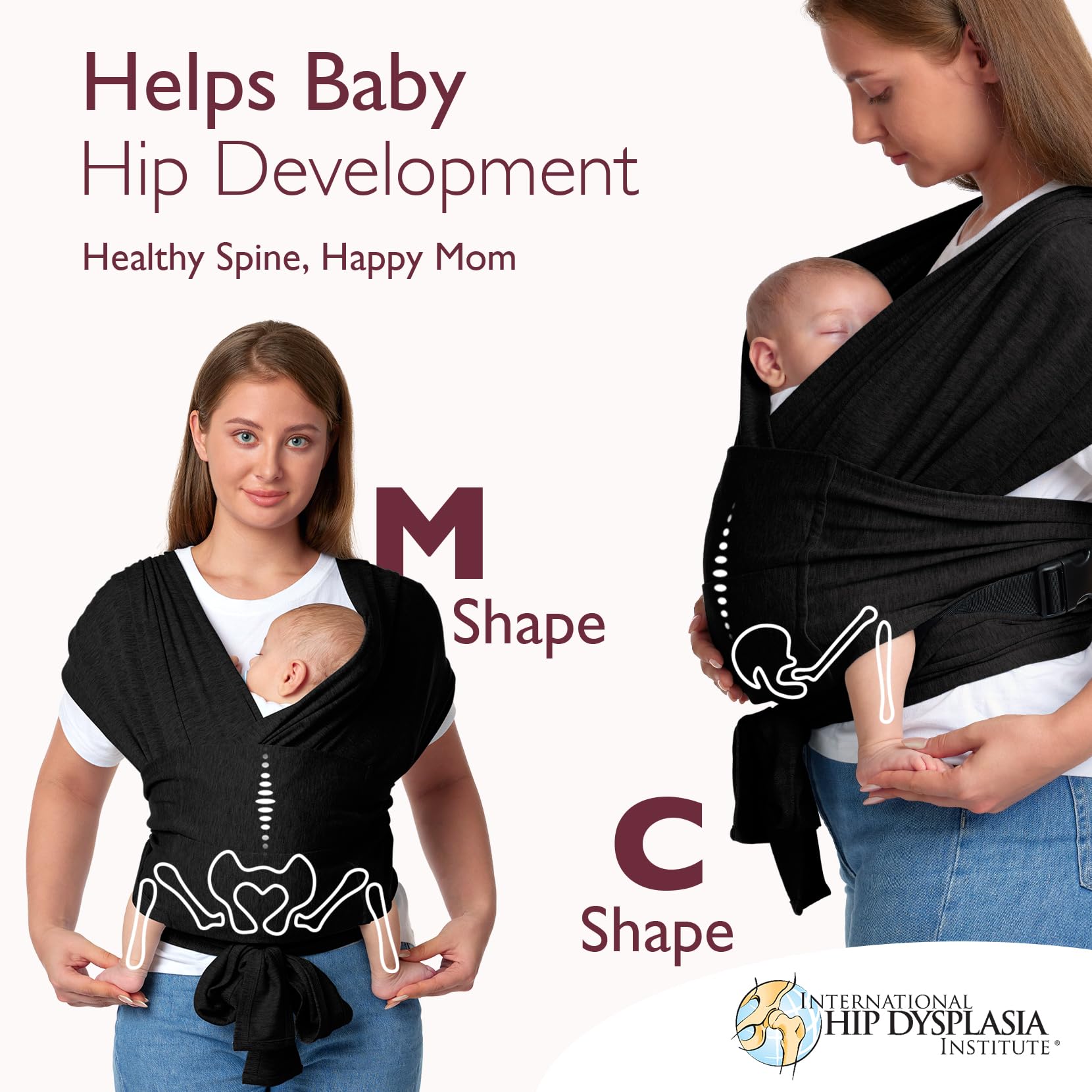 Momcozy wrap suitable from newborn to toddler for growing families.