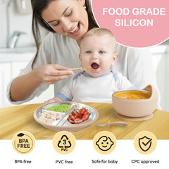 Momera BPA-free materials ensure safe, everyday baby dining.