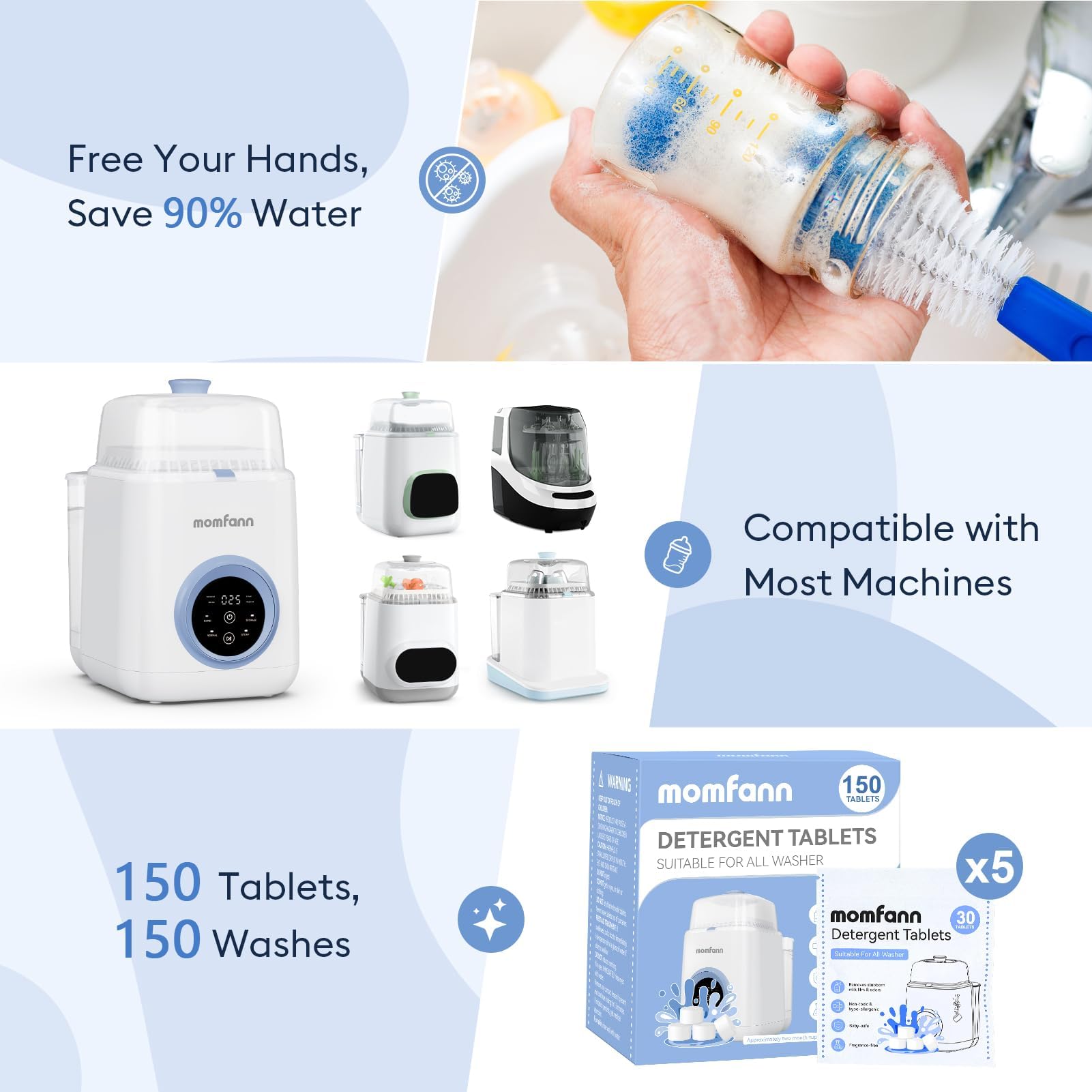 MOMFANN-5x30-count-pack provides long-lasting cleaning supply