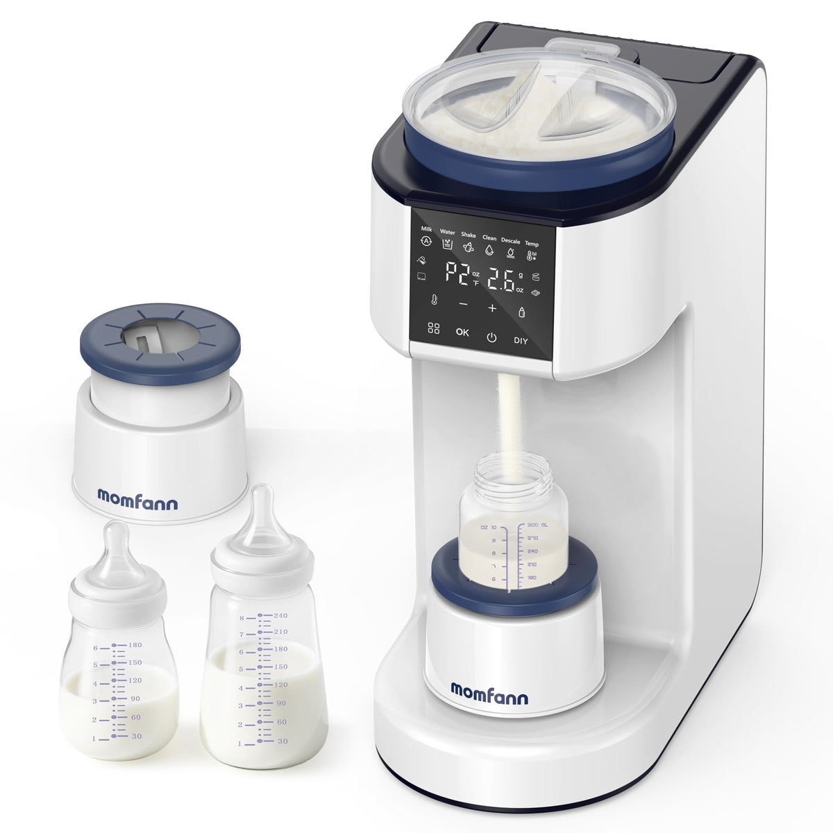 MomFANN automatic formula maker front view highlights precise mixing.
