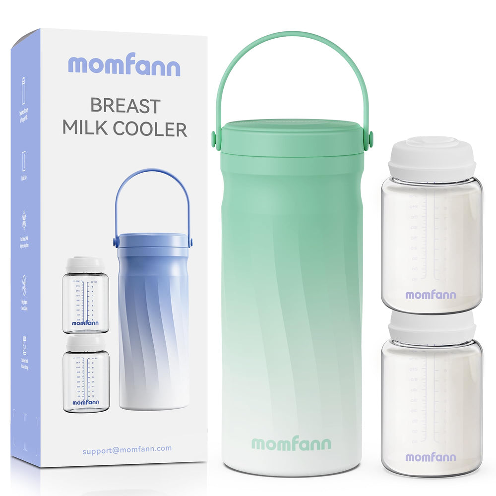 MOMFANN breast milk cooler with 360° surround cooling for all-day freshness