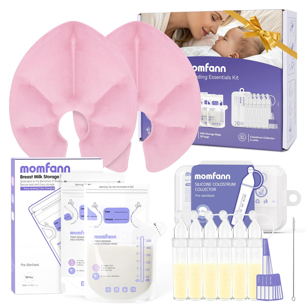 MOMFANN breast therapy packs in use for cold relief and comfort