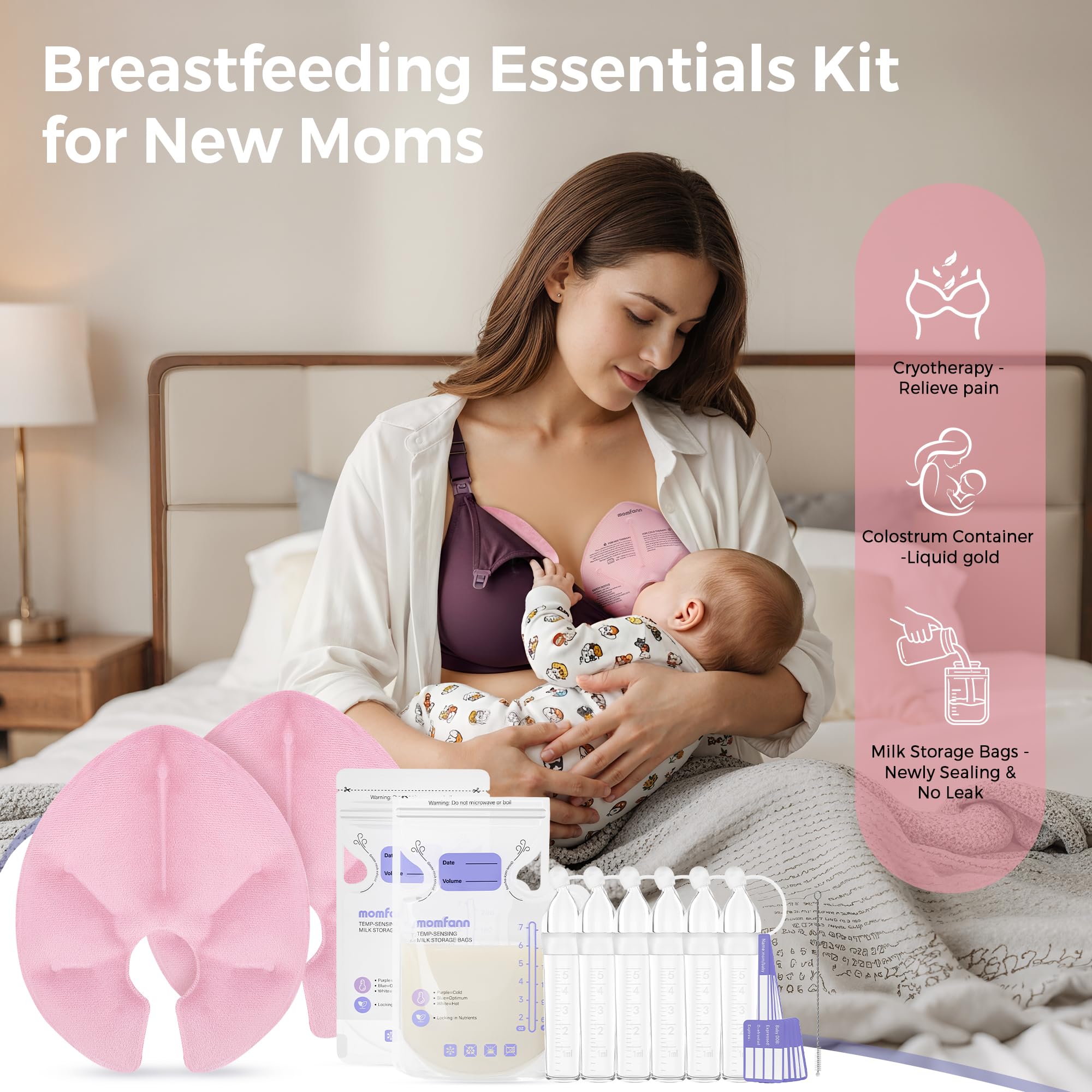 MOMFANN hot therapy pack warming the breast area