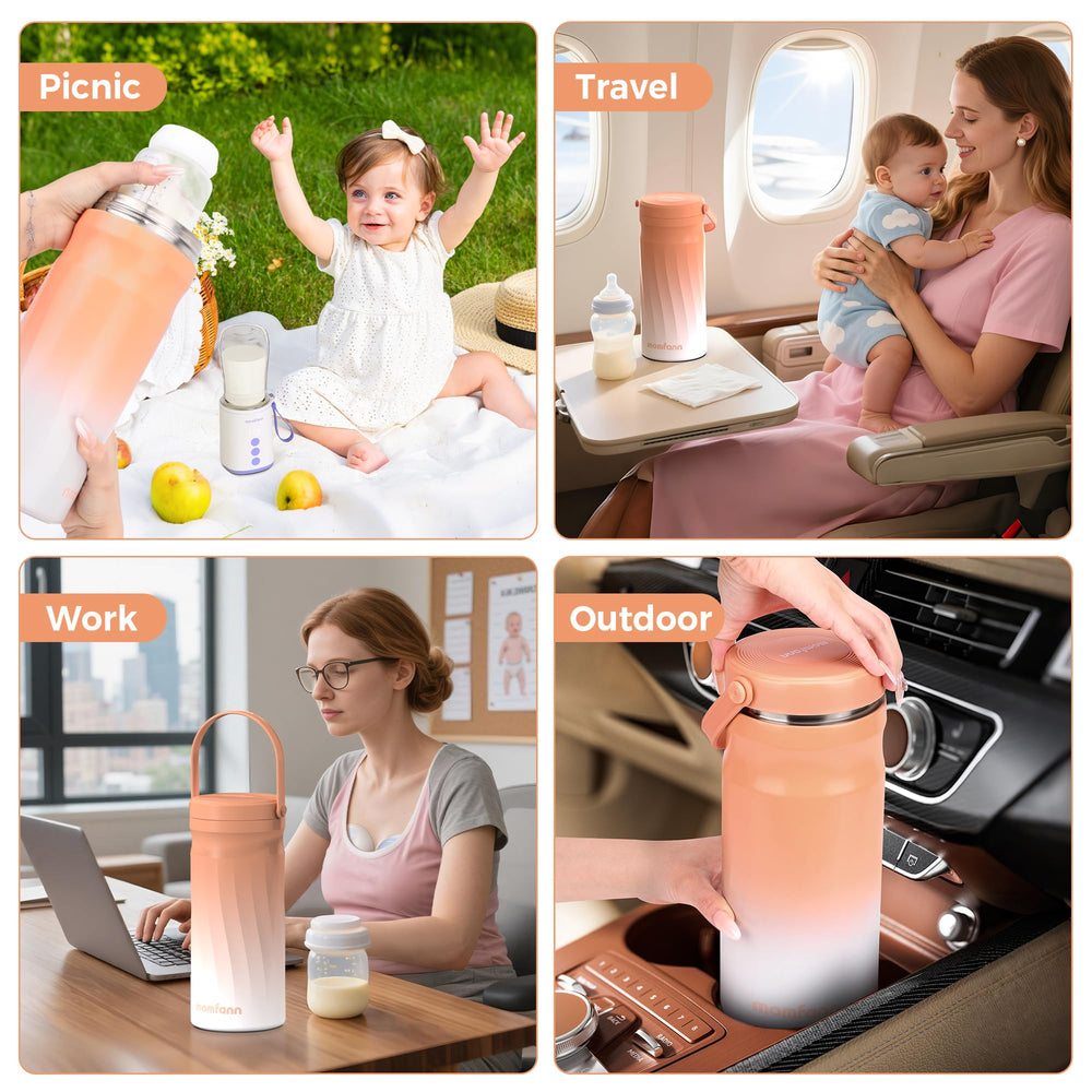 MOMFANN compact cooler with easy carry handle for everyday use.