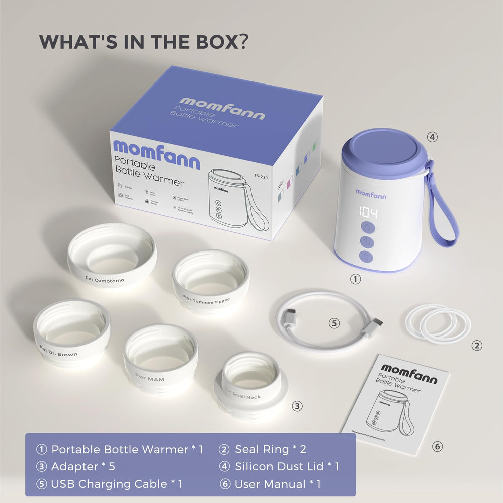 MOMFANN compatible bottles chart showing supported brands