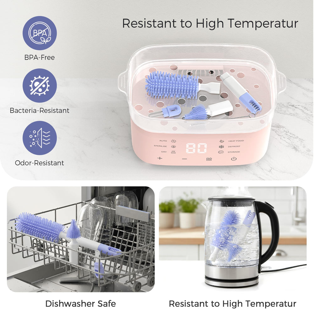 Momfann cup rim brush reaches difficult areas for complete rims cleaning