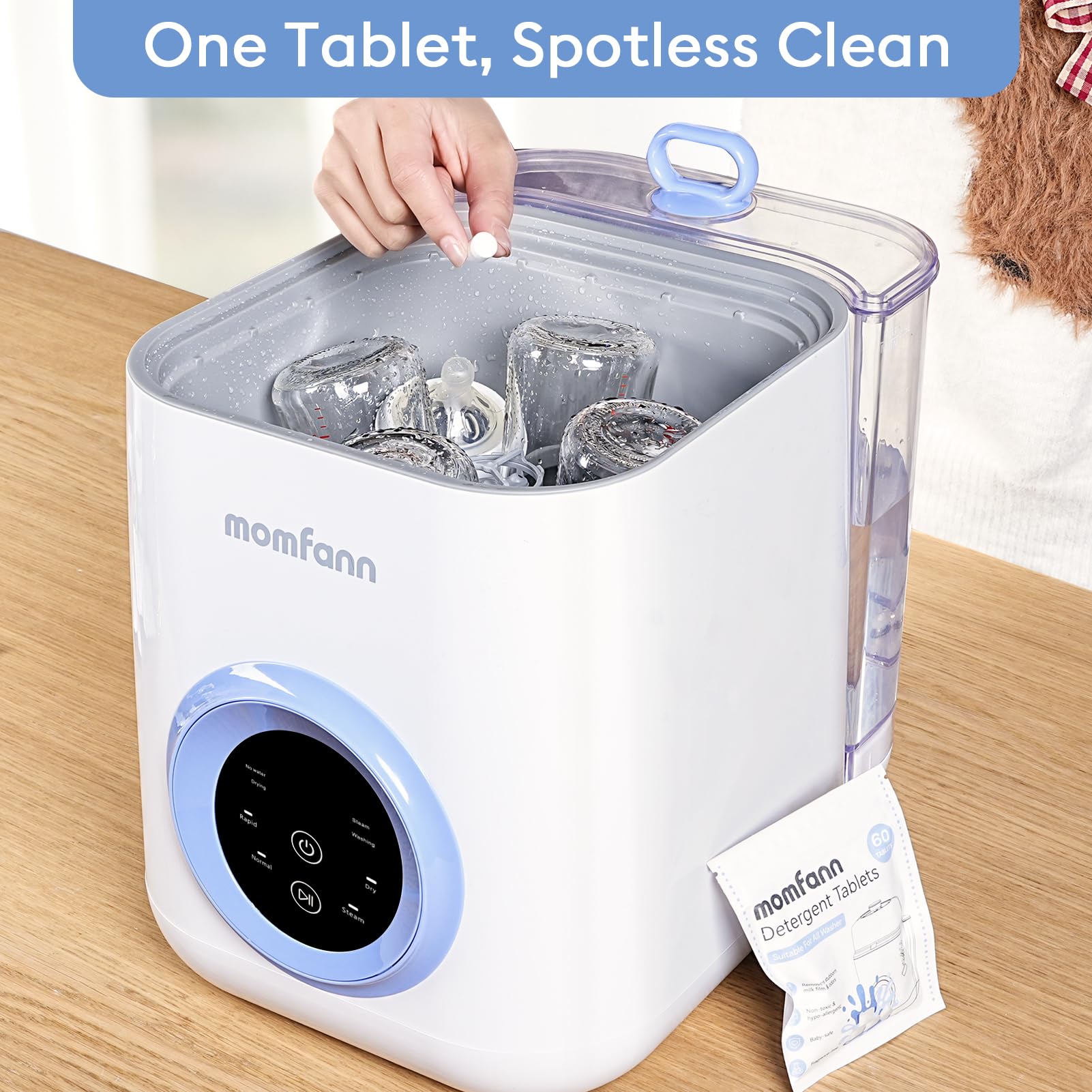 MOMFANN easy-to-use tablets clean quickly with no mess