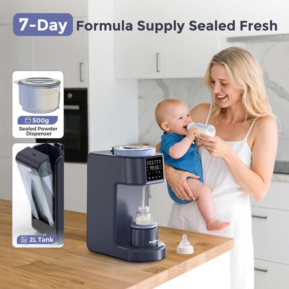 MOMFANN 2L tank with sealed powder container for freshness.