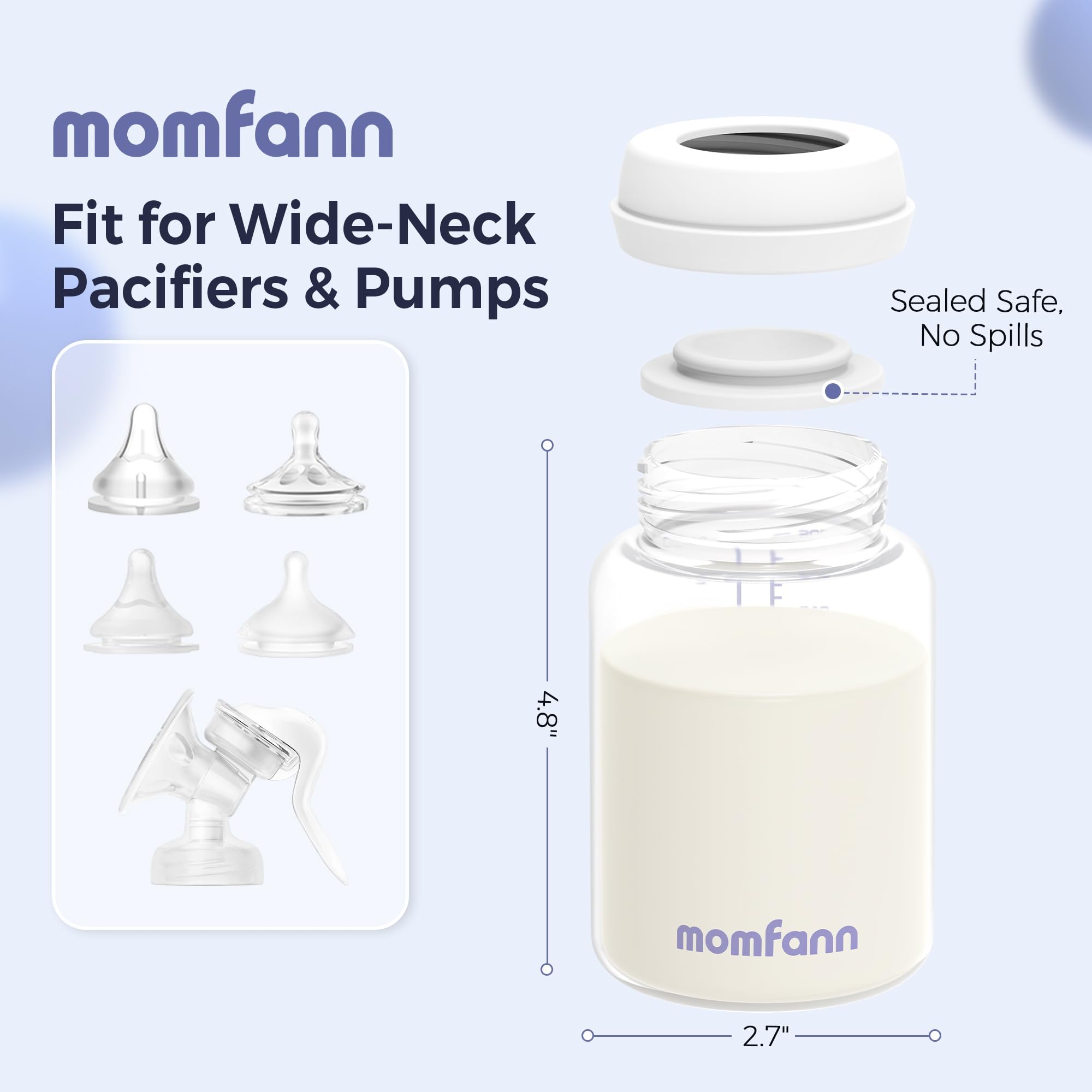 MOMFANN fridge-to-table bottles keep milk ready for quick feeds on the go