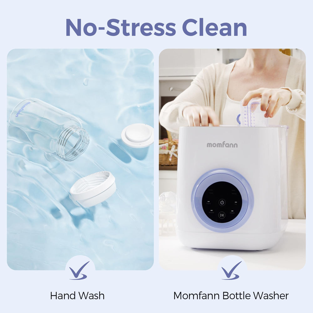 MOMFANN 10oz capacity supports a full day's supply and reduces refills