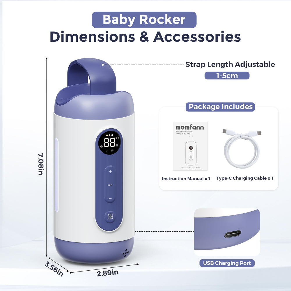 Momfann on-the-go nap support helps create familiar comfort.