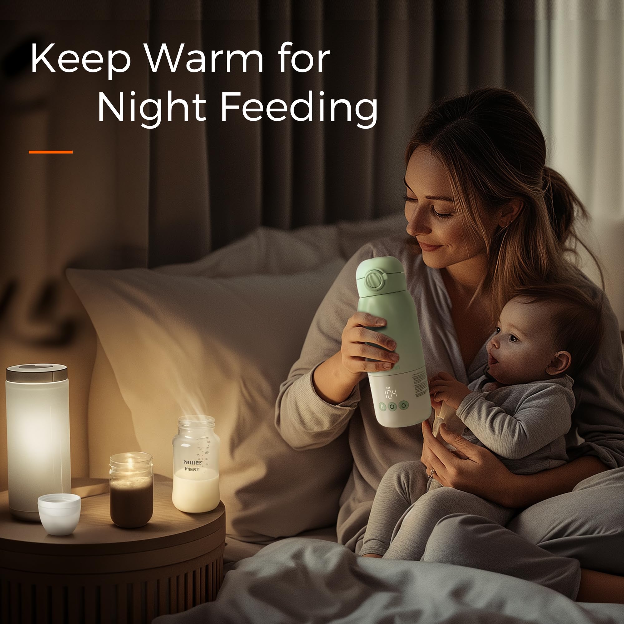 Efficient heat performance warms milk quickly at chosen setting.